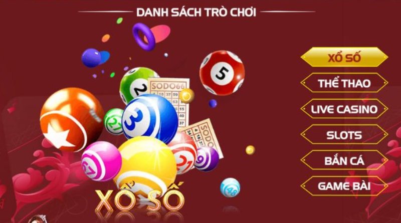 Sảnh Xố Số hiển thị nổi bật trên trang chủ SODO66